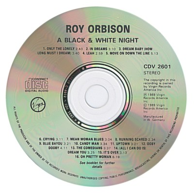 Roy Orbison And Friends - A Black And White Night CD