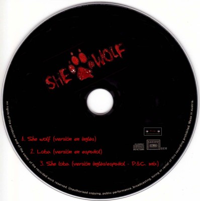 shakira - shewolf CD
